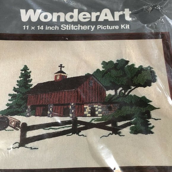 Wonderart Needlecraft 5372 Old Barn 11 X 14" Kit - Picture 2 of 7